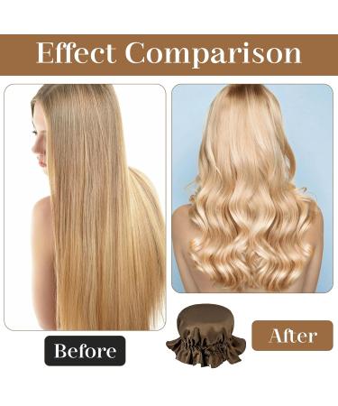 Heatless Curls Set - 3 Non-Slip Curlers for All Hair Lengths | DIY Overnight Curls | Brown Silk Hair Curler - Buy Online on GoSupps.com