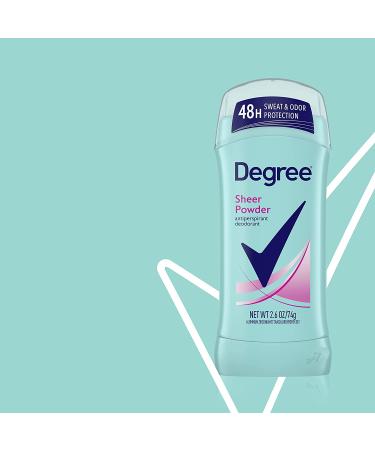 Degree Original Women's Antiperspirant Deodorant 48-Hour Sweat & Odor Protection - Sheer Powder, 2.6 oz (Pack of 6) - Buy Online on GoSupps.com