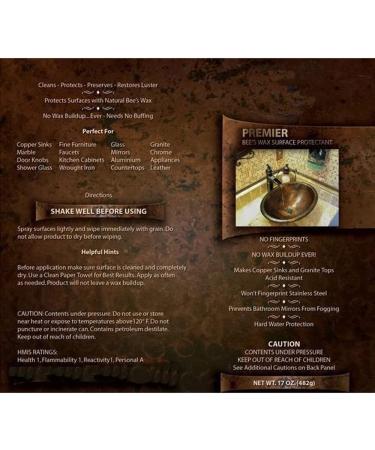 Premier Copper Products W900-WAX Copper Sink Wax Protectant - Clear - Buy Online on GoSupps.com