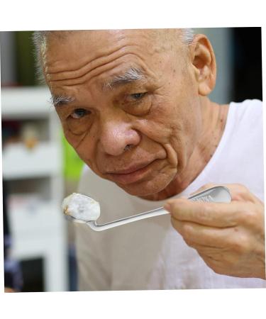 Left Hand Cutlery Flatware Self-Feeding Spoon Adaptive Blending Fork Dinner Auxiliary Spoon Angled Assist Tableware Angled Spoon for Patients Elder Bevel Elbow - Buy Online on GoSupps.com