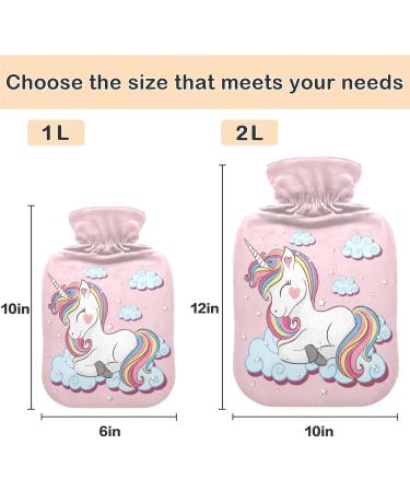 Naanle Cute Unicorn Hot Water Bottle - 1L Warm Therapy for Pain Relief | Ideal Bed & Hand Warmer for Hot & Cold Use - Buy Online on GoSupps.com