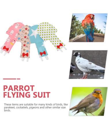 POPETPOP Cone Costume 4pcs Bird Diaper Parrot Flight Suit Parrot Diaper Bird Clothing Parrot Nappy Clothes for Cockatiel Parakeet Pigeon Pet Supplies Parrot Costume - Buy Online on GoSupps.com