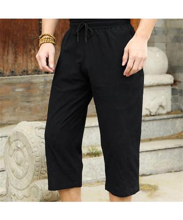 Shop CEWIFO Men's Denim Pants Simple Cotton & Linen Trousers Sport Shorts Summer Styles International Shipping Available - Buy Online on GoSupps.com