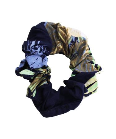 Hawaii Hangover Hair Tie Scrunchies in Pineapple Garden Navy 1 Pack 1 Pack Pineapple Garden Navy