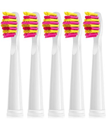 5 Soft Bristle Replacement Brushes for Fairywill D7/D7/507/508/515/117/959 Toothbrush - Compatible Pink Brush Heads - Buy Online on GoSupps.com