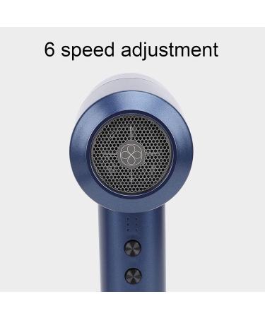 5000mAh Battery Handheld Cordless Blow Dryer 6 Speed Adjustment Fast Drying Portable Travel Hairdryer for Home Camping Hot and Cold Wind Switching (US Plug) US Plug Dark Blue - Buy Online on GoSupps.com