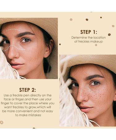 NHQZ 2 x freckle stick natural makeup stick for realistic freckles easy to apply dark brown - Buy Online on GoSupps.com