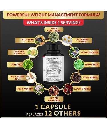 BMVINVOL Night Time Fat Burner - 120 Capsules - 12-in-1 Powerful Blend - Green Tea, Ceylon Cinnamon, Green Coffee Bean & More - Buy Online on GoSupps.com