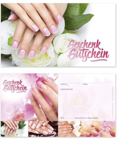 10 High-Quality Nail Studio Voucher Cards + 10 Envelopes | NAILDESIGN NAILS Manicure | KS1275 - Buy Online on GoSupps.com