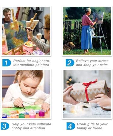 VeGuude Van Gogh Starry Night Paint by Numbers Kit | DIY Oil Painting for Adults & Kids | Home Wall Decor Gift | 12x16 inch - Buy Online on GoSupps.com