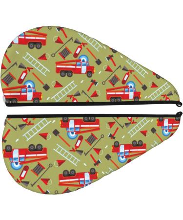 Cartoon Fire Truck Microfiber Hair Towel - Soft Super Absorbent Hair Wrap for Women | Quick Dry Coral Velvet for Long Curly & Thick Hair - Buy Online on GoSupps.com