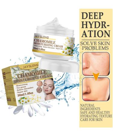  LINGJIONG 2 Chamomile Facial Moisturizers | Natural Chamomile Moisturizing Balm for Dry Skin Oil-Free Facial Moisturizer - Buy Online on GoSupps.com