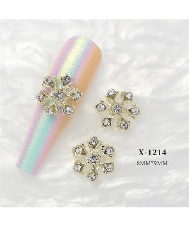 Stand Out With 10pcs 3D Art Alloy Snowflake Embellishments Fashionable Decorations X1231 - Buy Online on GoSupps.com