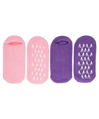 POPETPOP 2 Pairs Gel Socks Household Foot Care Products Heel Socks for Dry Cracked Feet Essential Oil Socks Feet Care Socks Women Socks Supple Spa Socks Commodity Miss Lotion Cotton Yarn