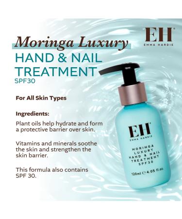 Emma Hardie Moringa Luxury Hand and Nail Treatment 120ml | SPF 30 Sun Protection | Vegan & Cruelty-Free - Buy Online on GoSupps.com
