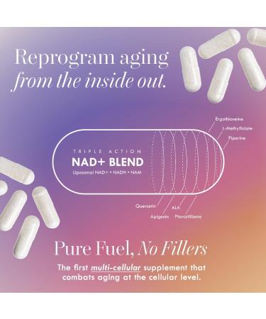 Cell Theory NAD+ Supplement Triple Action Liposomal NAD+ & NADH Formula for Cellular Energy Mitochondrial Support and Longevity Developed by Dr. Halland 60 Capsules (30-Day Supply) - Buy Online on GoSupps.com