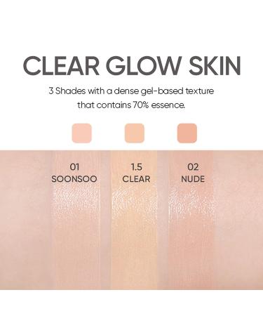 AMUSE Dew Jelly Vegan Cushion Foundation for Dry and Sensitive Skin - Glow Dewy Finish - Eco-Friendly Clean Beauty - 01 SOONSOO - Buy Online on GoSupps.com