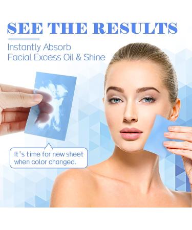 Oil Blotting Sheets for Face - 10% Larger Size - Makeup Friendly - 50 Purple Film Sheets - Buy Online on GoSupps.com