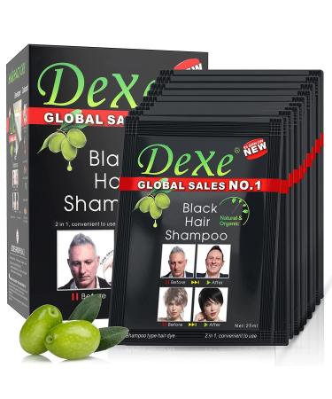 Instant Hair Dye - Black Hair Shampoo - (3) Black Colour - Simple to Use - Last 30 days - Natural Ingredients