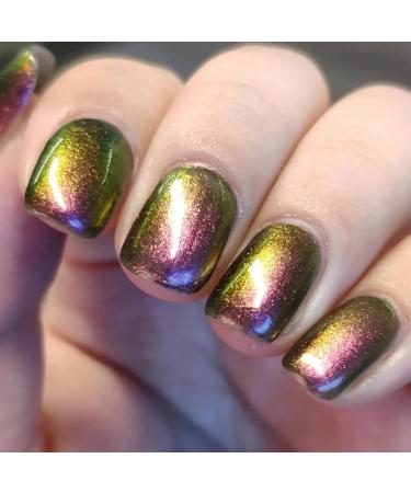 Chrome Nail Polish - 6ml Chameleon Nail Polish Holographic Glitter Nail Varnish Quick Dry Polish for Nail High Shine Finish Long Lasting Nail Paint No Need Cure Gel Nail Polish for Women DIY at Home N44 - Buy Online on GoSupps.com