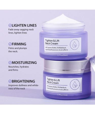 Neck Firming Cream: Anti-Wrinkle Tightening & Lifting Moisturizer for Smooth Skin - Reduce Fine Lines & Wrinkles (1.7 oz - Buy Online on GoSupps.com