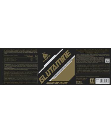 PEAK Glutamine 500g - 50 Servings | Amino Acid Powder for Digestive Support Immune System & Metabolism | Buy Internationally - Buy Online on GoSupps.com