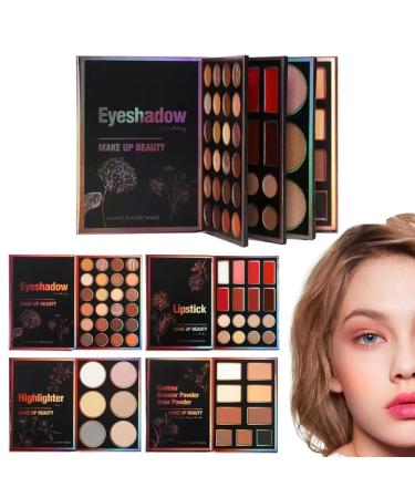 Eyeshadow Palette - 55 Colours Natural Contour Powder Pearlescent Blusher | For Women Teens Girls Ladies Mothers Beauty Festival Evening Meeting Event Formal Stage Show
