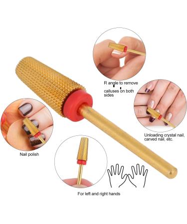 Nail Drill Bits 5 in 1 Carbide Tapered Cone Cuticle Clean Bit - Manicure Pedicure Tools (Available Grit XF F M C X)(F) - Buy Online on GoSupps.com