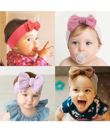 Midodo 10-Piece Baby Headband Set | Soft Elastic Turban for Newborn Girls | Stretchable Nylon Knot Ligaments Hair Bands - Buy Online on GoSupps.com