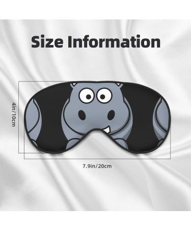 SSIMOO Cartoon Hippo Print Eye Mask - Ultra-Soft Light-Blocking for Optimal Comfort & Restful Sleep - International Shipping Available - Buy Online on GoSupps.com