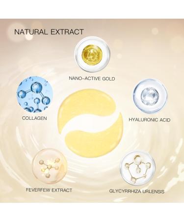 60PCS 24K Gold Under Eye Patches - Collagen Eye Gels for Puffy Eyes Dark Circles & Bags - Skin Care Essentials - Buy Online on GoSupps.com