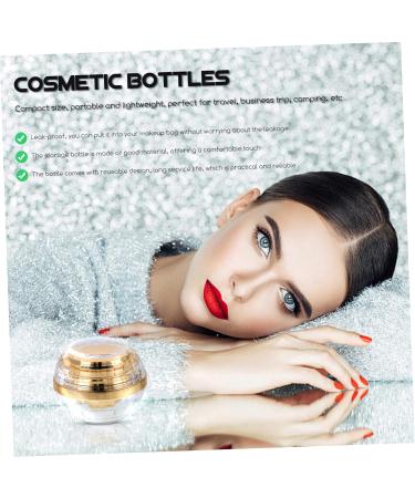 POPETPOP Cream Bottle 5g Cosmetic Jars Cosmetic Water Bottle Body Cream Jars Empty Lotion Jars Black Empty Face Cream Containers Travel Acrylic Bottle Body Multifunction Storage Bottle 7.1X6X6CM Golden - Buy Online on GoSupps.com