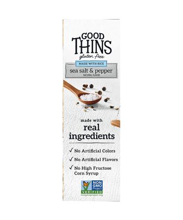 Good Thins Sea Salt & Pepper Rice Snacks Gluten Free Crackers 3.5 oz - Healthy Snack Option - Buy Online on GoSupps.com