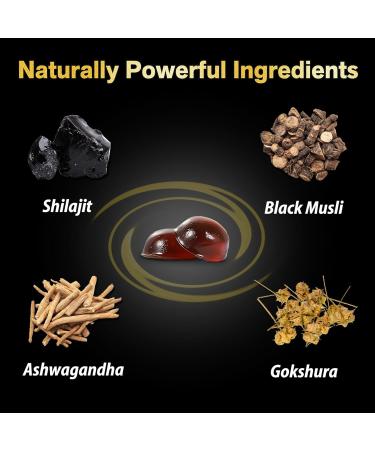 Pure Himalayan Shilajit Gummies Gold Lab Tested with Ashwagandha Gokshura | Fulvic Acid & 85+ Trace Minerals for Energy Boost & Immune Support - Buy Online on GoSupps.com