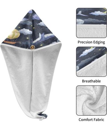 Marine Animals Dry Hair Cap & Quick Dry Towel Set - Super Absorbent Soft Comfortable | 2-Piece Headband Bundle for International Shipping - Buy Online on GoSupps.com