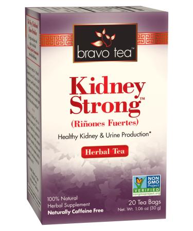Bravo Tea Kidney Strong Herbal Tea Caffeine Free, 20 Tea Bags