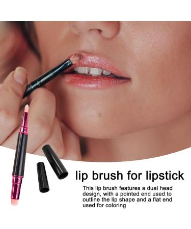 Lipstick Blending Brush Head Makeup Brush Portable Lip Brush Makeup Brush For Lipstick Application Lipstick Brush With Protective Round And Flat Head Makeup Brush - Buy Online on GoSupps.com
