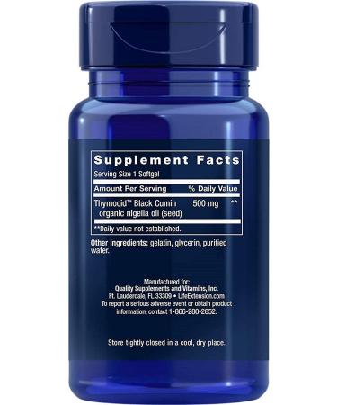 Life Extension Black Cumin Seed Oil 60 Softgels - 2 Pack - Buy Online on GoSupps.com