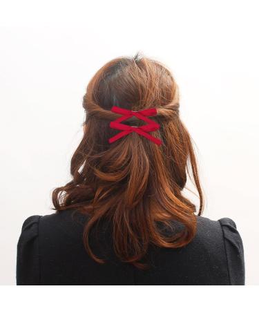 Buy 6th Sweet Grinding Hair Clips - Monochrome Cute Clips for Girls & Women - Red Khaki Black | International Shipping - Buy Online on GoSupps.com