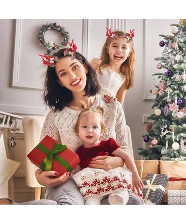 Evlry Bow Christmas Hair Clips Red Star Hair Barrettes Bells Christmas Hair Accessories Festival Hair Decor for Kids Adults (Red) (Red 2) - Buy Online on GoSupps.com