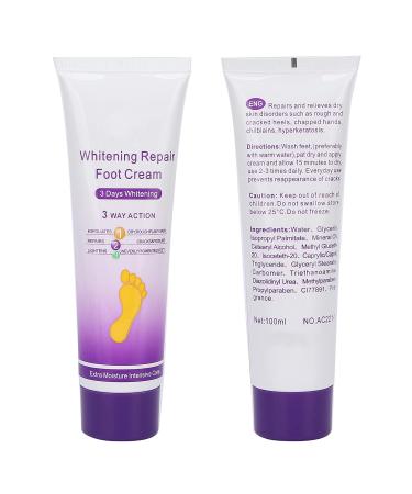 Premium Foot Cream for Dry Cracked Feet - 100g Moisturizing Heel Repair & Brightening Skin - Intense Foot Care - Buy Online on GoSupps.com