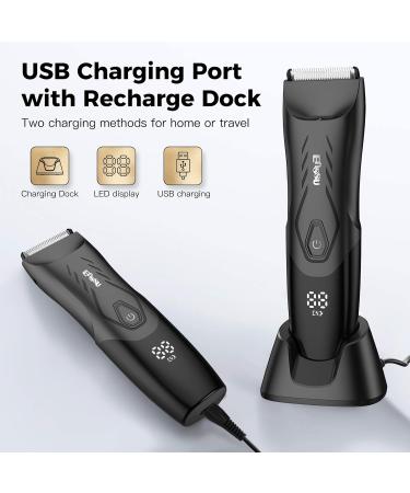 ENSSU Hair Clippers for Men - Skin-Safe Beard Trimmer with Wireless Charging & Ceramic Blade - Rechargeable Electric Razor for Body Grooming - Buy Online on GoSupps.com