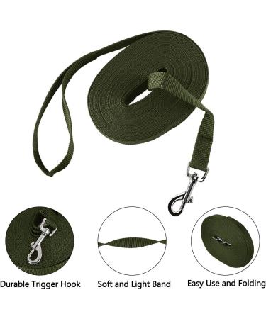 Happy Hachi 20m Dog Tow Line - Durable Nylon Leash for All Sizes | Weatherproof Training Leash with D-Carabiner & Grip Cushion - Ideal for Small & Large Dogs (Green) - Buy Online on GoSupps.com