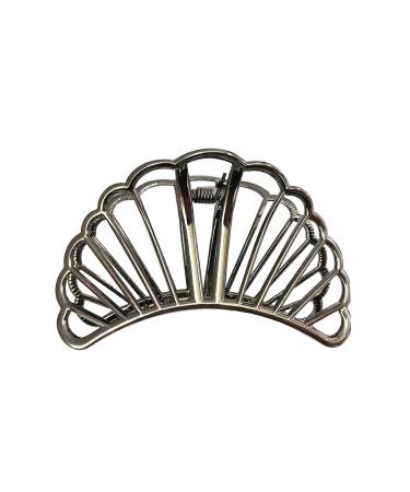 TANG SONG 4PCS Fan-shaped Metal Hair Claw Clips Set - Hair Catch Barrette Jaw Clamp for Women - Half Bun Hairpins - Silver Gold Rose Gold Black - Buy Online on GoSupps.com