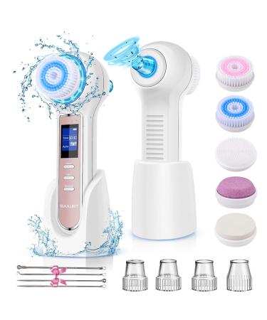 Raxurt Electric Facial Cleansing Brush with Blackhead Remover Vacuum  Upgraded Strong Suction Rechargeable Lightweight Pore Cleanser Sucker Tool with LCD Screen and Stand for Women Men