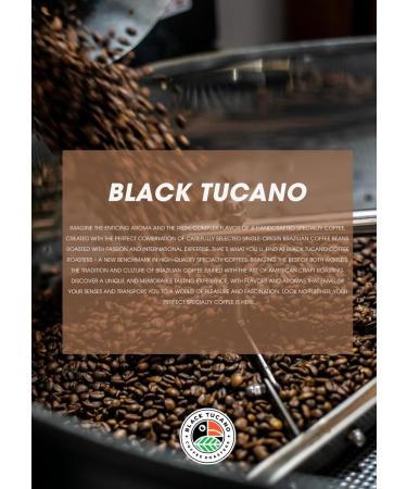 Black Tucano Brazilian Specialty Medium Roast Organic Coffee - Premium 86+ Points - Ground Coffee - 250g 24 Pack - Buy Online on GoSupps.com