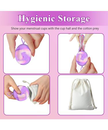 Buy Reusable Menstrual Discs - 2 Pack Medical Silicone Cups Size M+L Eco-Friendly Alternative to Tampons - Includes Storage Bag - Buy Online on GoSupps.com