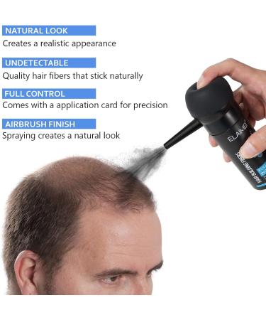 Roseflower Hair Fibers for Thinning Hair Undetectable Natural Hair Thickening Fibers Hair Building Fibers Spray for Women and Men Thick Fuller Hair Conceals Hair Loss Look Younger Black - Buy Online on GoSupps.com