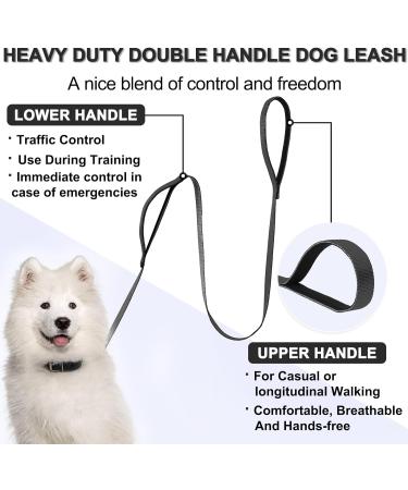COMSLE Long Leads for Dog Training | 3m/10ft Strong Nylon Dog Leash with Handle | Ideal for Pet Recall, Training, and Outdoor Activities | Black - Buy Online on GoSupps.com