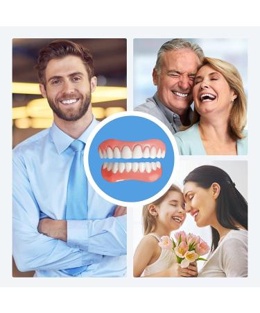 2 PCS Fake Dentures Teeth for Women and Men - Dental Veneers for Temporary Teeth Restoration - Natural and Comfortable - Restore Your Smile with Confidence - Natural Shade - Buy Online on GoSupps.com